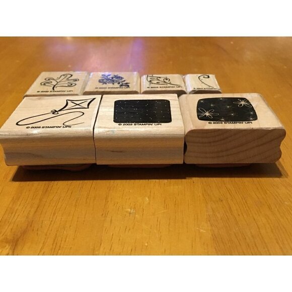 7~2003 Retired Stampin Up Wood‎ Rubber Mounted Stamps - Picture 4 of 4